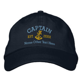 Gorra Bordada Capitán Con Anchor Personalizado