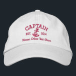 Gorra Bordada Capitán Con Anchor Personalizado<br><div class="desc">Captura de capitán bordada...  ideal para marineros.. capitán,  cuerda y ancla de gorra personalizada de Ricaso</div>