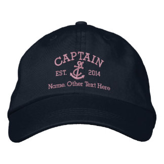 Gorra Bordada Capitán Con Anchor Personalizado