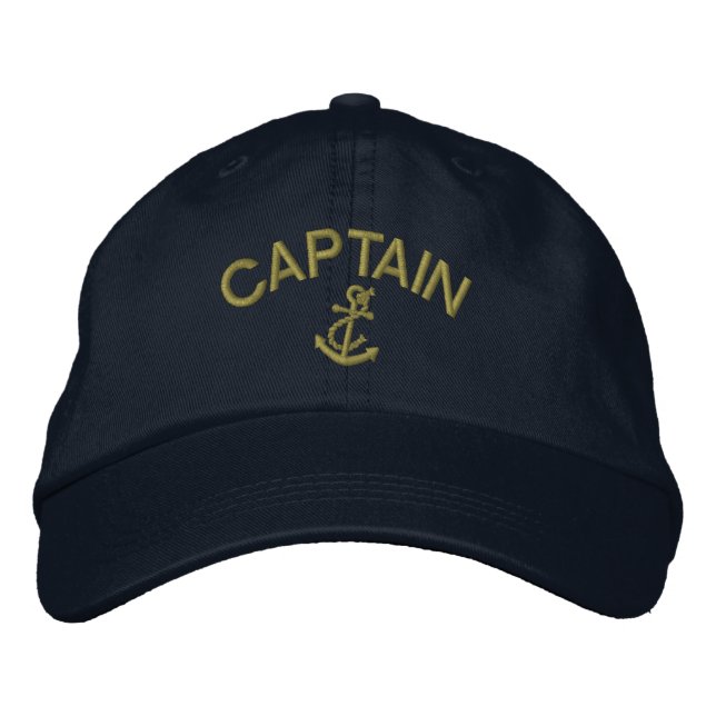 Gorra Bordada Capitán Con Anclaje (Anverso)