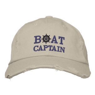 Gorra Bordada Capitán de barco náutico personalizado