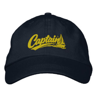 Gorra Bordada Capitán de Barcos Tipografía Simple Negrita