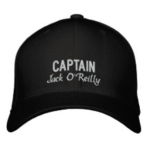 Capitán de Pesca Blanco y Negro Personalizado