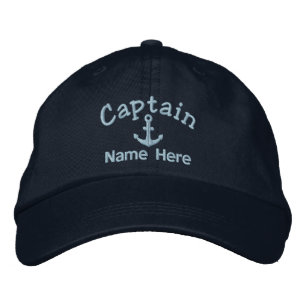 Gorra Bordada Capitán Del Barco Personalizado