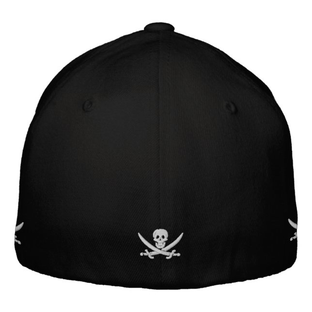 Gorra Bordada Capitán del pirata con adorno del cráneo (Reverso)