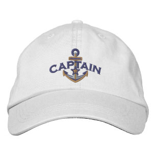 Gorra Bordada Capitán Estrella Náutica Bordado de Ancla