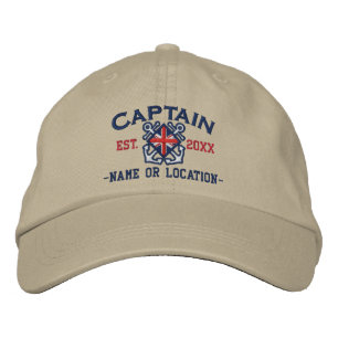 Gorra Bordada Capitán Nautical de Union Jack personalizado