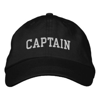 Gorra Bordada Capitán náutico Negro