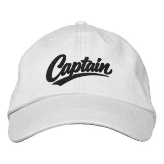 Gorra Bordada Capitán Simple Estilo de Tipografía Negrita