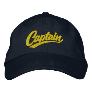 Gorra Bordada Capitán Simple Estilo de Tipografía Negrita