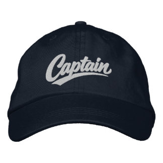 Gorra Bordada Capitán Simple Estilo de Tipografía Negrita
