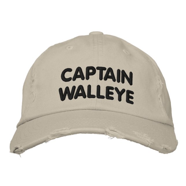 Gorra Bordada Capitán Walleye - Pesca Walleye (Anverso)