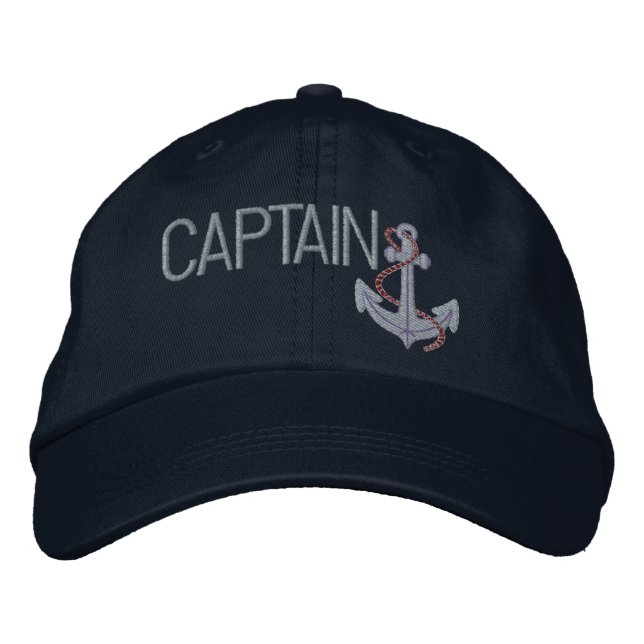 Gorra Bordada Capitán Y Ancla (Anverso)