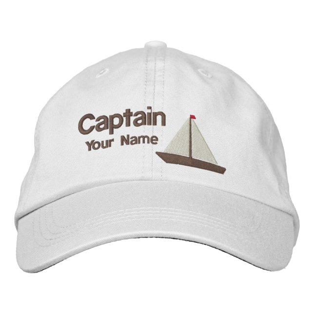 Gorra Bordada Capitán Yate Personalizado (Anverso)