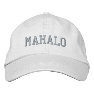 Gorra Bordada Cápsula MAHALO (blanca con rosa)