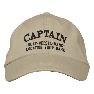 Gorra Bordada CAPTACIÓN personalizable tu barco tu nombre