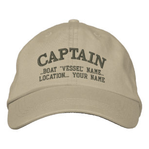 Gorra Bordada CAPTAIN Personaliza tu barco tu nombre