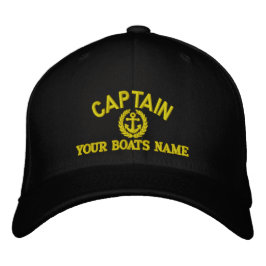 Gorra Bordada Captores de vela personalizados con ancla