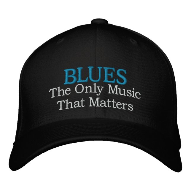Gorra Bordada Capucha borrosa de música azul (Anverso)