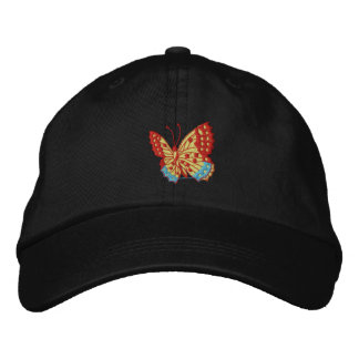 Gorra Bordada Capucha roja de mariposa embistida