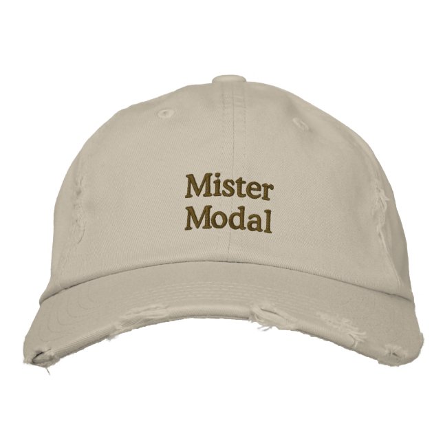 Gorra Bordada Capuchón "Mister Modal" (Anverso)