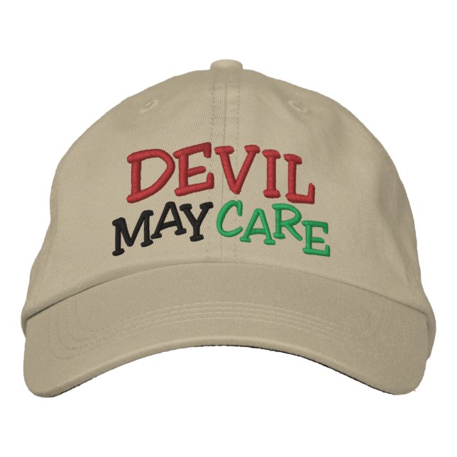 Gorra Bordada Carreras de caballo malvado puede importarle (Anverso)