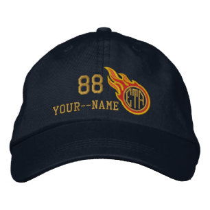 Gorra Bordada Carreras personalizada Llama al número de bala Nom