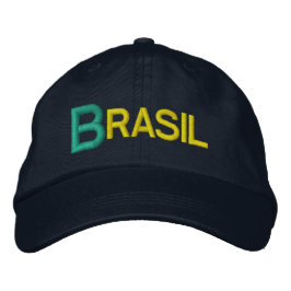 Gorra Bordada Cartas gigantes de Brasil borran sombrero de béisb