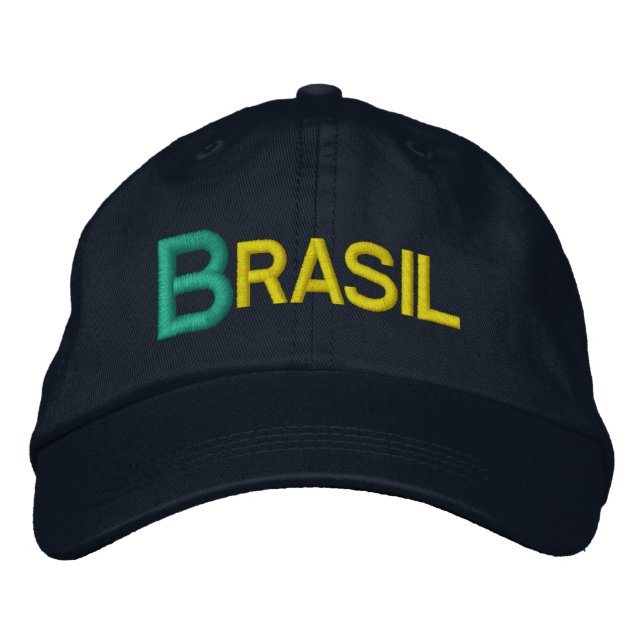 Gorra Bordada Cartas gigantes de Brasil borran sombrero de béisb (Anverso)