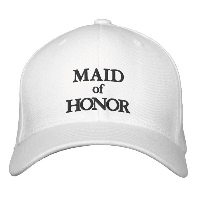 Gorra Bordada Casamiento elegante de personalizado blanco negro  (Anverso)
