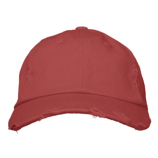 Gorra Bordada Casquillo apenado hilos bordado rojo del distrito