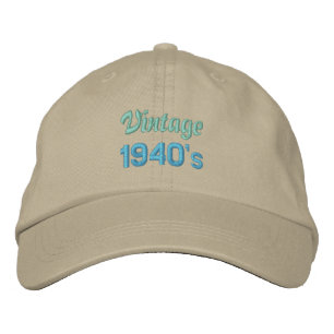 Gorra Bordada Casquillo de los años 40 del VINTAGE