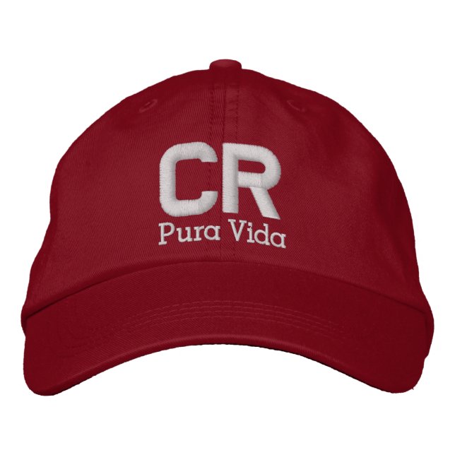 Gorra Bordada Casquillo/gorra de Costa Rica Pura Vida (Anverso)