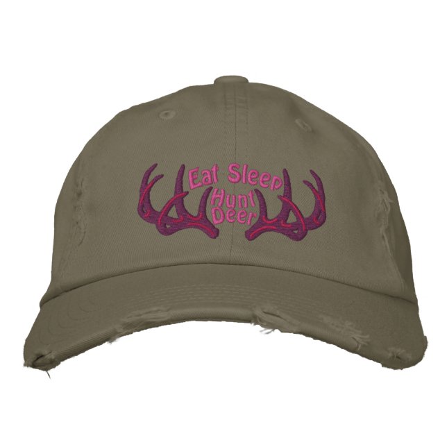 Gorra Bordada Caza de sueño de comer (Anverso)