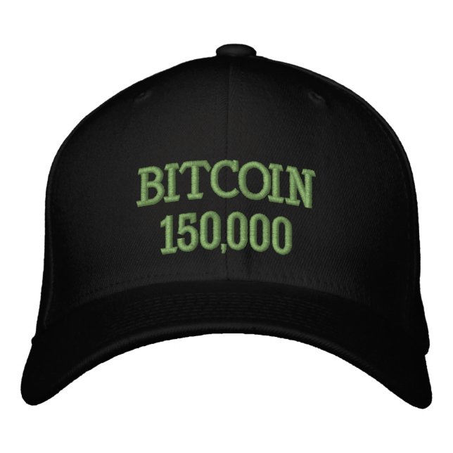 Gorra Bordada Celebración del Bitcoin 150000 (Anverso)