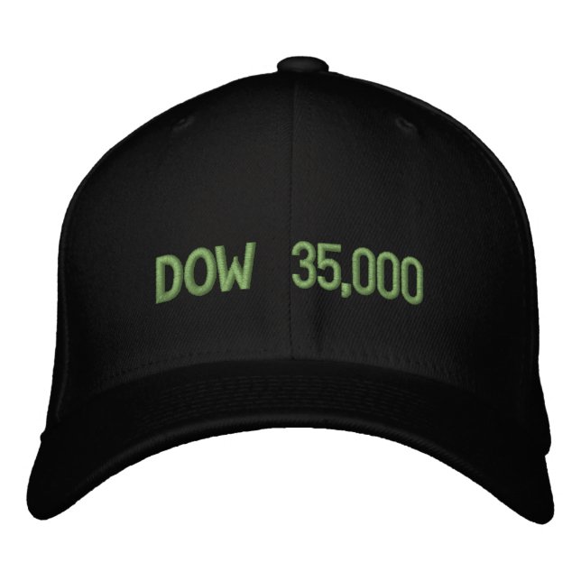 Gorra Bordada Celebración del Dow 35000 (Anverso)