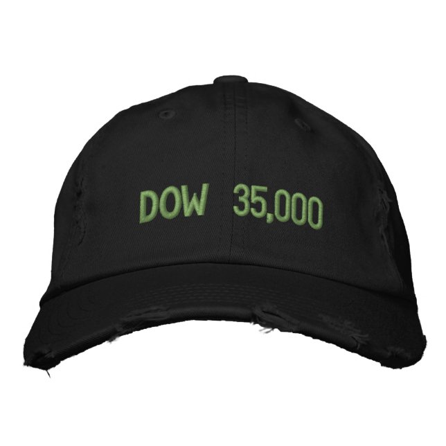 Gorra Bordada Celebración del Dow 35000 (Anverso)