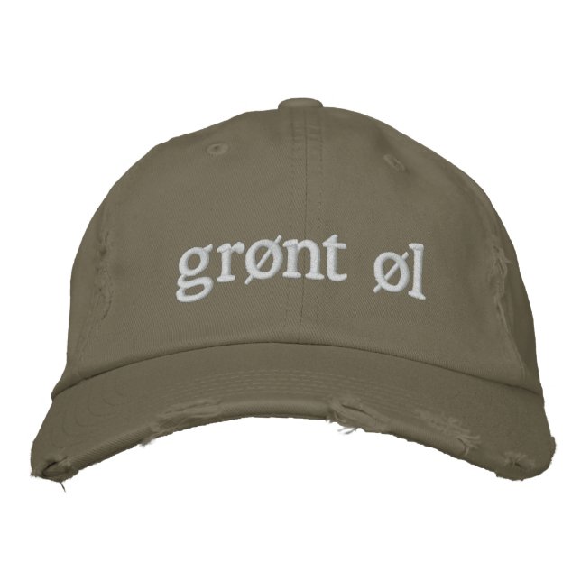 Gorra Bordada Cerveza verde (Anverso)