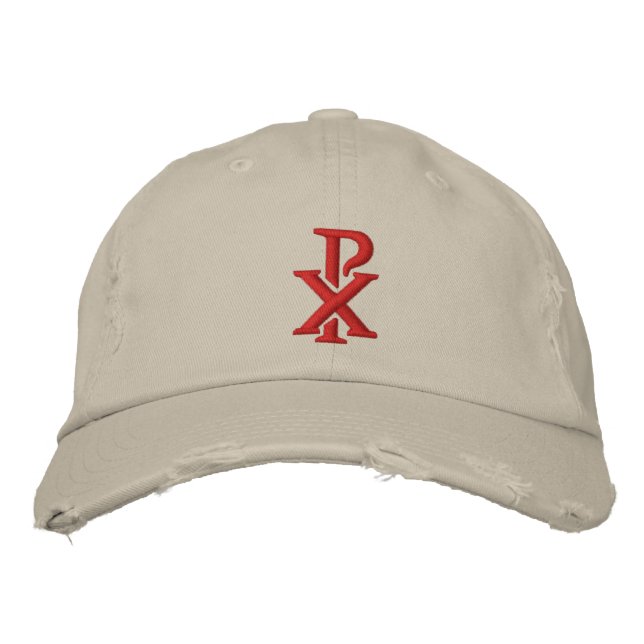 Gorra Bordada Chi Rho católico (Anverso)