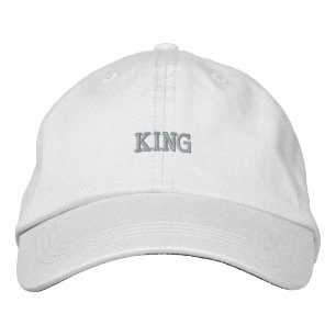 Gorra Bordada Chic con llamativo sombrero blanco rey con bordado