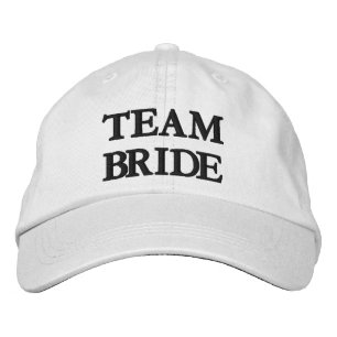 Gorra Bordada Chic Team Bride dama de honor negra y blanca
