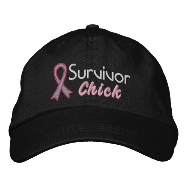 Gorra Bordada Chica superviviente - Cáncer de Mama (Anverso)