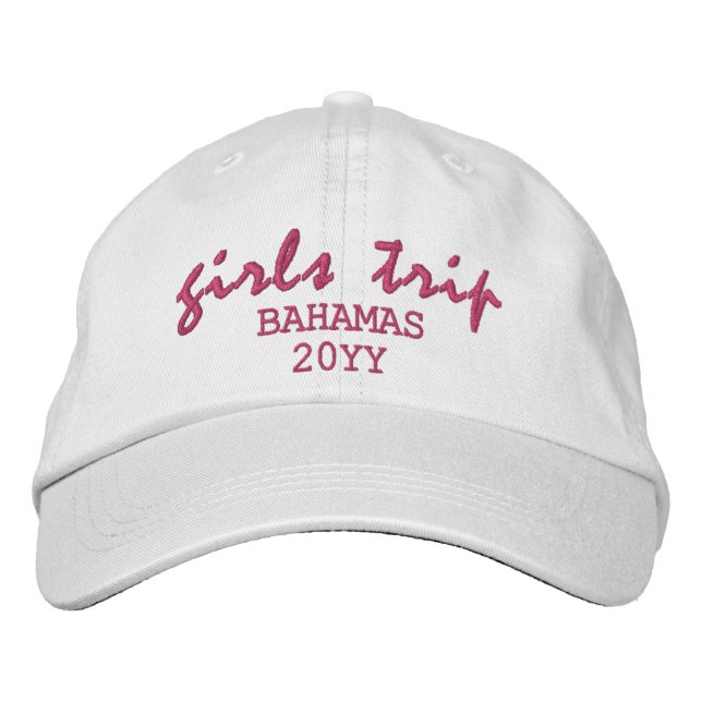 Gorra Bordada Chicas recorren la tipografía de escritura moderna (Anverso)