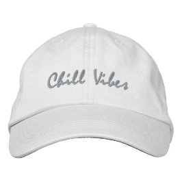 Gorra Bordada Chill Vibes White Hat