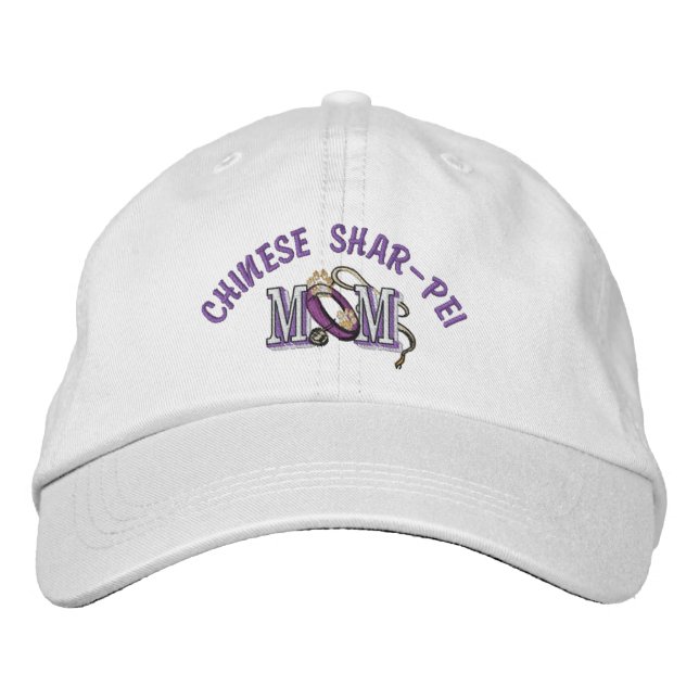 Gorra Bordada Chino Shar-Pei Perro Mom (Anverso)