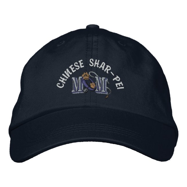 Gorra Bordada Chino Shar-Pei Perro Mom (Anverso)