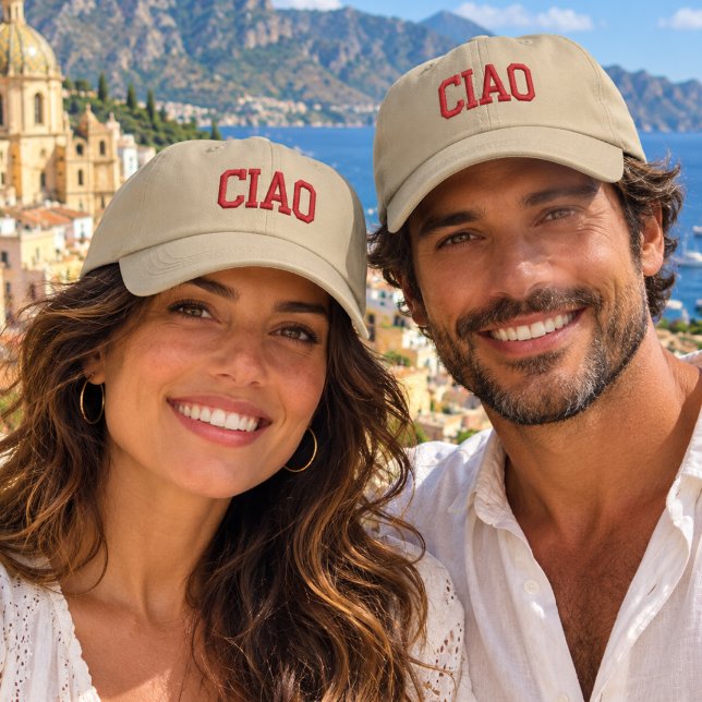 Gorra bordada Ciao (ciao embroidered italian travel baseball caps hats for Italy)