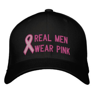 Gorra Bordada Cinta de sensibilización rosa