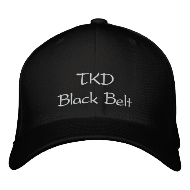 Gorra Bordada Cinturón negro TKD (Anverso)