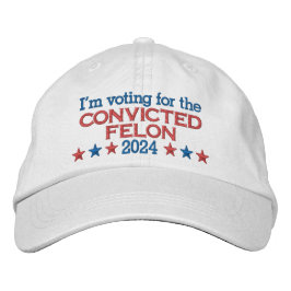 Gorra Bordada Cita de Felon de Donald Trump 2024